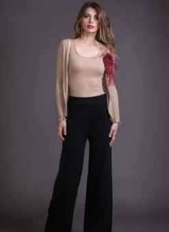 Merinowolle-Seide CARDIGAN Gerippt Von Artimaglia -Marlies Dekkers Verkaufsgeschäft merino wolle seide top 43902 43804 sand artimaglia 2 4 1 2