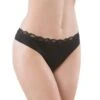 String Microfaser Spitze JALÙ Basic Von Cotton Club Rubino -Marlies Dekkers Verkaufsgeschäft microfaser spitze string 7gi jalu schwarz cotton club dessous 2 6