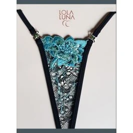 Lola Luna String CELESTE MICRO Türkis-schwarz 3 Lola Luna String CELESTE MICRO Türkis-schwarz