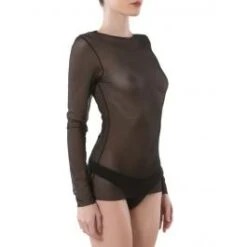 Blusen Top OTTAVIA Microtüll Von Cotton Club Rubino