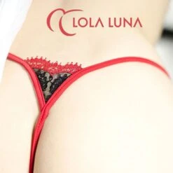 Lola Luna Mikrostring CHLOE MICRO Rot-schwarz -Marlies Dekkers Verkaufsgeschäft mikrostring chloe micro lola luna 3