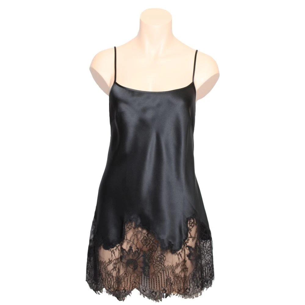 100% Seide Mini Combinette CHANTAGE Mit Spitze Von Marjolaine 6 100% Seide Mini Combinette CHANTAGE Mit Spitze Von Marjolaine – Bild 4