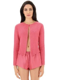 Bettjacke MOHAIR Rosa Von Luna Di Seta -Marlies Dekkers Verkaufsgeschäft mohair strickjacke vlst60721 9717 rosa luna di seta 1