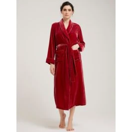 Seide-Viscose Samt Morgenmantel Lang DANIELA Elegant Von Vivis 3 Seide-Viscose Samt Morgenmantel Lang DANIELA Elegant Von Vivis