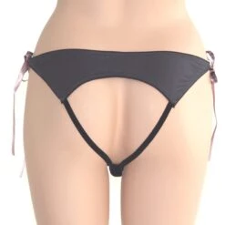Ouvert-Slip Satin DIAMOR -Marlies Dekkers Verkaufsgeschäft ouvert panty grau rosa diamor 4021d108 rueckseite