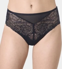 Hoher Slip Mit Spitze PEONY FLORALE Maxi By Triumph -Marlies Dekkers Verkaufsgeschäft peony florale hoher slip 10181758 schwarz triumph 1