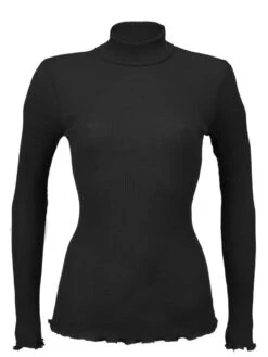 Merinowolle-Seide ROLLKRAGEN SHIRT Gerippt Von Artimaglia -Marlies Dekkers Verkaufsgeschäft rollkragen shirt gerippt schwarz 54904 merinowolle seide madiva 1