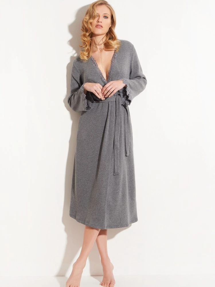 Morgenmantel KUSCHEL COTTON Lang Von Chiara Fiorini 3 Morgenmantel KUSCHEL COTTON Lang Von Chiara Fiorini – Bild 2