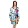Seide-Baumwolle Kimono LIV Weiß Bunt Von Gattina -Marlies Dekkers Verkaufsgeschäft seide baumwolle morgenmantel blumen 391597 bunt gattina 1