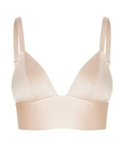 Seide Triangel BH GLORIA SMOCK Von Cadolle -Marlies Dekkers Verkaufsgeschäft seide bh 1120ac bustier rosa gloria soie poudre cadolle 4 4