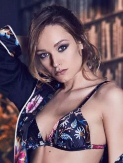 Seide Triangel BH FIDJI Schwarz Oder Bunt Von Marjolaine -Marlies Dekkers Verkaufsgeschäft seide bh fid4201 floral marjolaine 2 1