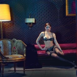 Leopard Seiden-String GEORGIA Von Escora -Marlies Dekkers Verkaufsgeschäft seide bh strapsguertel leopard georgia escora