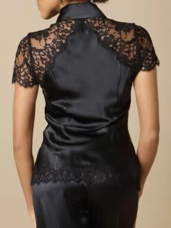 100% Seide Bluse FIONA Schwarz Von Marjolaine -Marlies Dekkers Verkaufsgeschäft seide bluse fiona 3fio4102 schwarz marjolaine