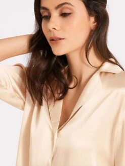 100% Seide Bluse TOI MON AMOUR Von Aubade 37 100% Seide Bluse TOI MON AMOUR Von Aubade -Marlies Dekkers Verkaufsgeschäft seide bluse qs44 beige 5 toi mon amour aubade