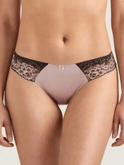 Seide Brasiliana Slip FEMME GLAMOUR Altrosa-schwarz Von Aubade -Marlies Dekkers Verkaufsgeschäft seide brazilian slip md27 altrosa 1 femme glamour aubade 4