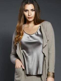 Seide Camisole Top SEDUZIONE DI SETA Einfarbig Gattina -Marlies Dekkers Verkaufsgeschäft seide camisole top 381486 anthrazit seduzione di seta gattina 1 1 1