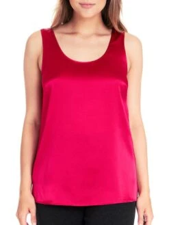 Seide Camisole Top SEDUZIONE DI SETA Uni Von Gattina -Marlies Dekkers Verkaufsgeschäft seide camisole top 381486 himbeer rot flamingo seduzione di seta gattina 1 1