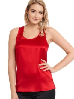 Seide Camisole Top SEDUZIONE DI SETA Uni Von Gattina -Marlies Dekkers Verkaufsgeschäft seide camisole top 381486 leuchtend rot seduzione di seta gattina 2 1 1