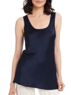 Seide Camisole Top SEDUZIONE DI SETA Einfarbig Gattina -Marlies Dekkers Verkaufsgeschäft seide camisole top 381486 navy dunkelblau seduzione di seta gattina 2 1 1 1