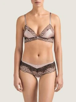 Seide Culotte St. Tropez FEMME GLAMOUR Altrosa-schwarz Von Aubade -Marlies Dekkers Verkaufsgeschäft seide culotte md70 altrosa 1 femme glamour aubade 3