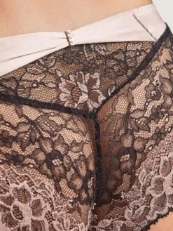 Seide Culotte St. Tropez FEMME GLAMOUR Altrosa-schwarz Von Aubade -Marlies Dekkers Verkaufsgeschäft seide culotte md70 altrosa 1 femme glamour aubade 6