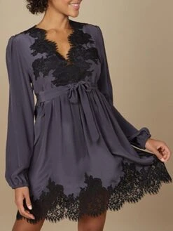 100% Crepe-Seide Blusenkleid INDISCRETE Dunkelgrau Von Marjolaine 10 100% Crepe-Seide Blusenkleid INDISCRETE Dunkelgrau Von Marjolaine -Marlies Dekkers Verkaufsgeschäft seide georgette kleid indiscrete 3ind0501 graphit schwarz marjolaine 3