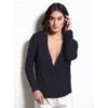 Pullover CASHMERE SILK Von Luna Di Seta -Marlies Dekkers Verkaufsgeschäft seide kaschmir pullover dunkelblau l6h2106 luna di seta