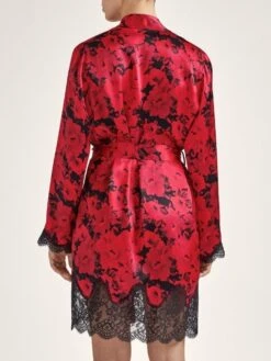 100% Seide Kimono TOI MON AMOUR Mit Print Von Aubade -Marlies Dekkers Verkaufsgeschäft seide kimono qs65 1 opera rot schwarz 3 toi moi amour aubade 2