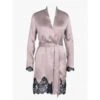 100% Seide Kimono TOI MON AMOUR Altrosa-schwarz Von Aubade