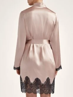 100% Seide Kimono TOI MON AMOUR Altrosa-schwarz Von Aubade -Marlies Dekkers Verkaufsgeschäft seide kimono qs65 sonate altrosa schwarz 3 toi moi amour aubade