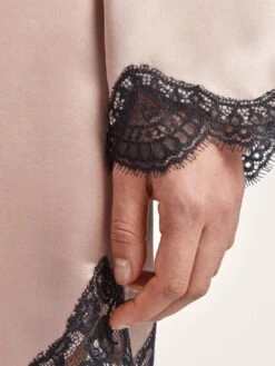 100% Seide Kimono TOI MON AMOUR Altrosa-schwarz Von Aubade -Marlies Dekkers Verkaufsgeschäft seide kimono qs65 sonate altrosa schwarz 5 toi moi amour aubade