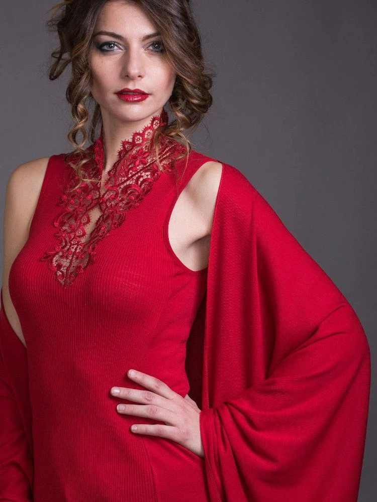 Merinowolle-Seide STOLA Schultertuch Von Artimaglia 6 Merinowolle-Seide STOLA Schultertuch Von Artimaglia – Bild 4