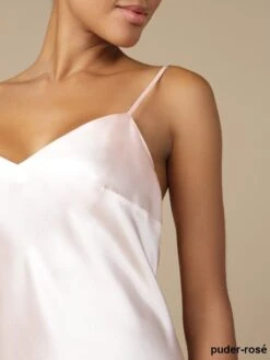 Seidentop 100% Seide ODON Elegant Von Marjolaine -Marlies Dekkers Verkaufsgeschäft seide puder rose oda odon odana soie unie marjolaine 2 1 2