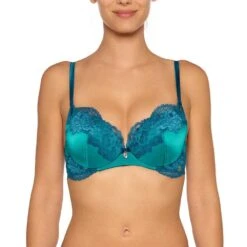 Seide Push-Up BH ADRIANA Von Millesia -Marlies Dekkers Verkaufsgeschäft seide push up bh adriana m1332 tuerkis blau millesia lingerie 2