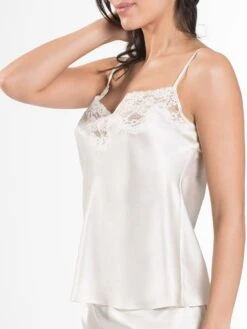 100% Seide Top CRÉPUSCULE SATINÉ Naturweiß Von Aubade -Marlies Dekkers Verkaufsgeschäft seide top crepuscule satinee vi38 nacre aubade