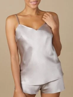 Seidentop 100% Seide ODON Elegant Von Marjolaine -Marlies Dekkers Verkaufsgeschäft seide top odon silber soie unie marjolaine 2 1 2