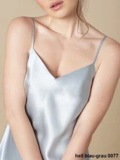 Seidentop 100% Seide ODON Satin Von Marjolaine -Marlies Dekkers Verkaufsgeschäft seide top soie oda hell blau grau marjolaine 2 3 1 1 1