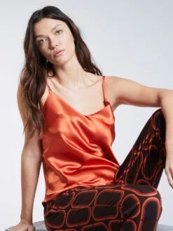 100% Seide Trägertop KLASSIK SATIN Unifarben Von Eva B. Bitzer -Marlies Dekkers Verkaufsgeschäft seide traegertop 27318213 ginger bitzer 1 1