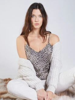 100% Seide Trägertop KLASSIK SATIN Von Eva B. Bitzer -Marlies Dekkers Verkaufsgeschäft seide traegertop 27318213 leopard bitzer 2 1