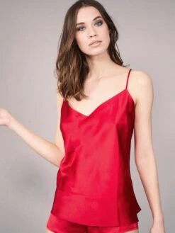 100% Seide Trägertop KLASSIK SATIN Von Eva B. Bitzer -Marlies Dekkers Verkaufsgeschäft seide traegertop 27318213 rubin bitzer 2 1