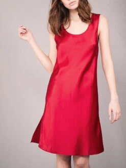 100% Seide Träger-Unterkleid KLASSIK SATIN Von Eva B. Bitzer -Marlies Dekkers Verkaufsgeschäft seide unterkleid 27318378 rot eva bitzer 1 1