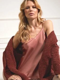 Seidentop CARLA 100% Seide Uni Von Vivis -Marlies Dekkers Verkaufsgeschäft seidentop carla v0001 tea rose vivis 5 1