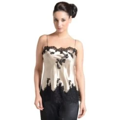 Seiden-Longtop JARDIN Calais Spitze Marjolaine -Marlies Dekkers Verkaufsgeschäft seidentop jardin beige schwarz marjolaine 1 1 1 1