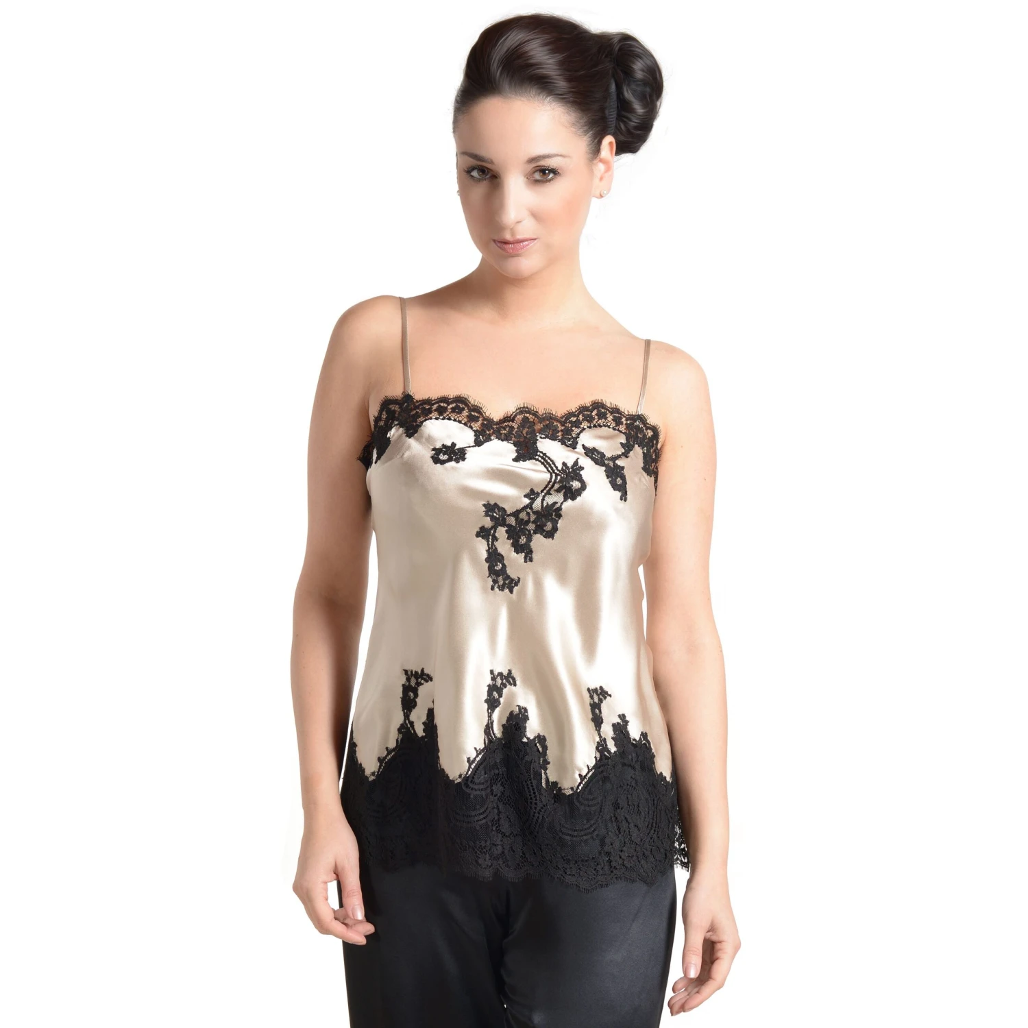 Seiden-Longtop JARDIN Mit Spitze Von Marjolaine 4 Seiden-Longtop JARDIN Mit Spitze Von Marjolaine – Bild 2