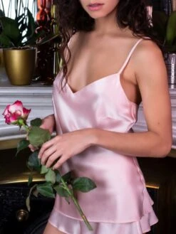 Seidentop 100% Seide ODON Elegant Von Marjolaine -Marlies Dekkers Verkaufsgeschäft seidentop odon rosenquarz marjolaine 2 1 1