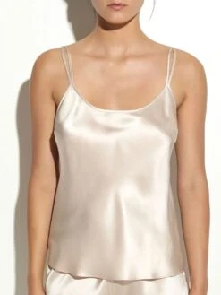 100% Seide Trägertop CLASSICO No. 2 Von Luna Di Seta -Marlies Dekkers Verkaufsgeschäft seidentop rundhals vlst08010 creme weiss luna di seta 2