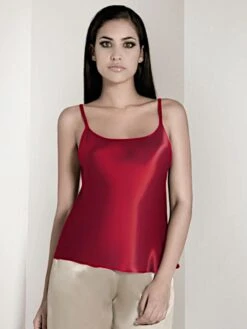 100% Seide Trägertop CLASSICO No. 2 Von Luna Di Seta -Marlies Dekkers Verkaufsgeschäft seidentop rundhals vlst08010 rubin rot luna di seta 5 3