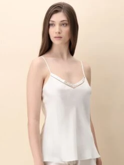 Seidentop JEWELS Elfenbeinweiss Aus 100% Seide Von Luna Di Seta -Marlies Dekkers Verkaufsgeschäft seidentop weiss vlst60895 luna di seta 6
