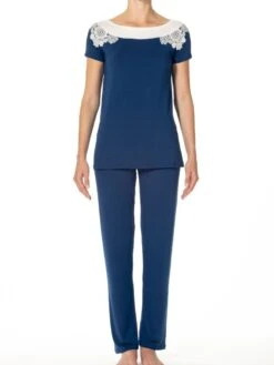 Sommer Pyjama CAMILLA Blau-weiß Aus Modal Von Imec 5 Sommer Pyjama CAMILLA Blau-weiß Aus Modal Von Imec -Marlies Dekkers Verkaufsgeschäft sommer pyjama modal blau camilla 72181 imec 1