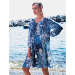 Viscose Tunika AVIO Blau-weiß Von Chiara Fiorini